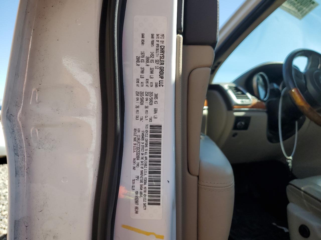 2013 Jeep Grand Cherokee VIN 1C4RJFCT3DC532084 Copart auction photo, side damage thumbnail 12