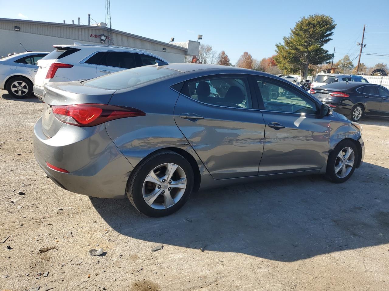 2016 Hyundai Elantra VIN KMHDH4AE0GU609700 Copart auction photo, front end / rear end damage thumbnail 3
