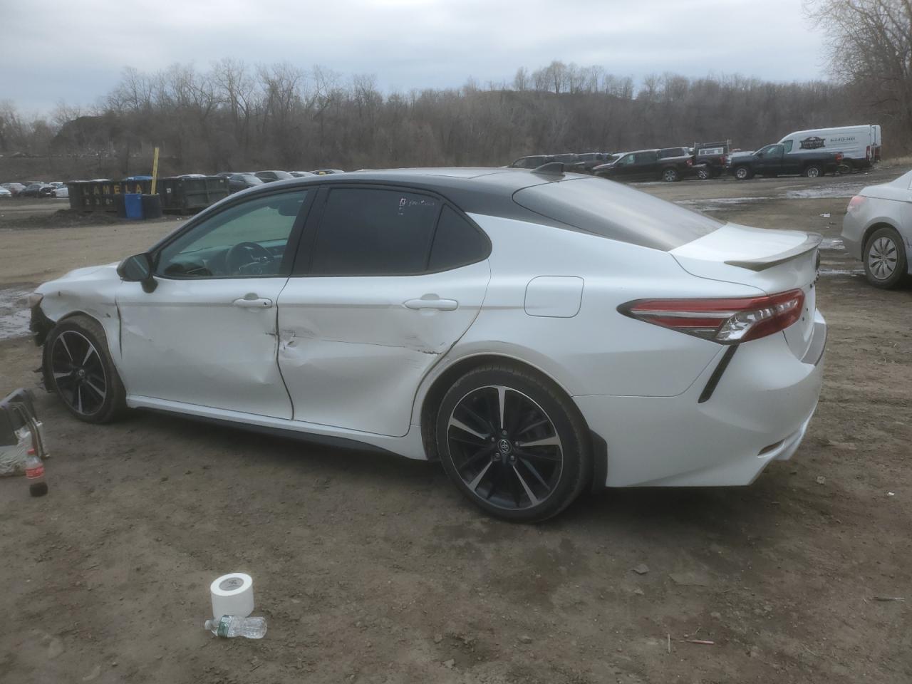 2019 Toyota Camry VIN 4T1BZ1HK7KU029500 Copart auction photo, front end / side damage thumbnail 2