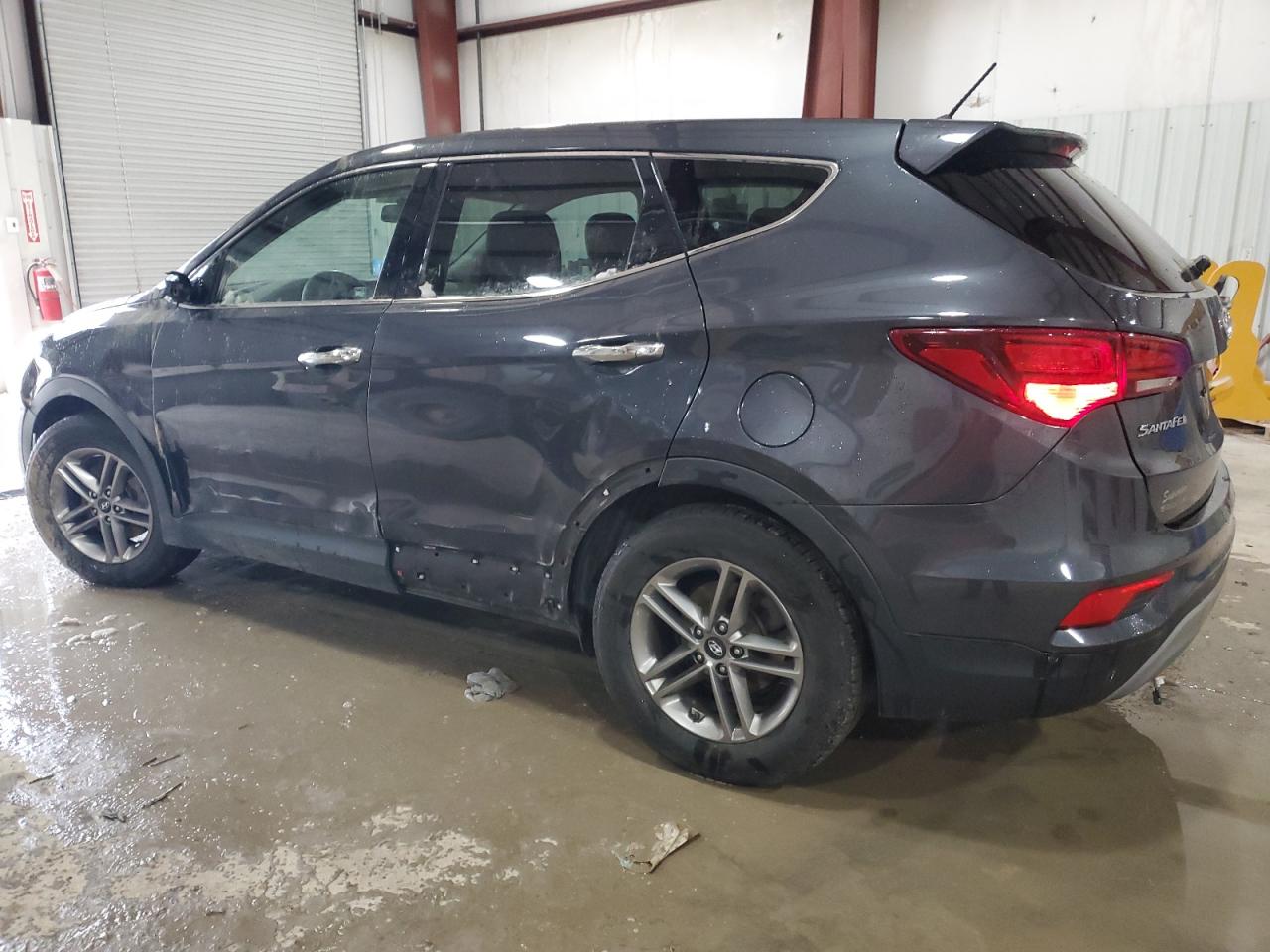 2018 Hyundai Santa Fe VIN 5XYZT3LB3JG571720 Copart auction photo, side / front end damage thumbnail 2