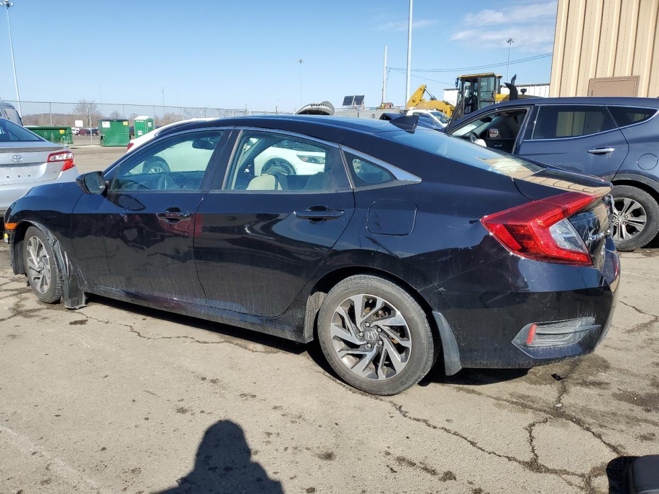 2017 Honda Civic VIN 19XFC2F73HE042702 Copart auction photo, front end / side damage thumbnail 2