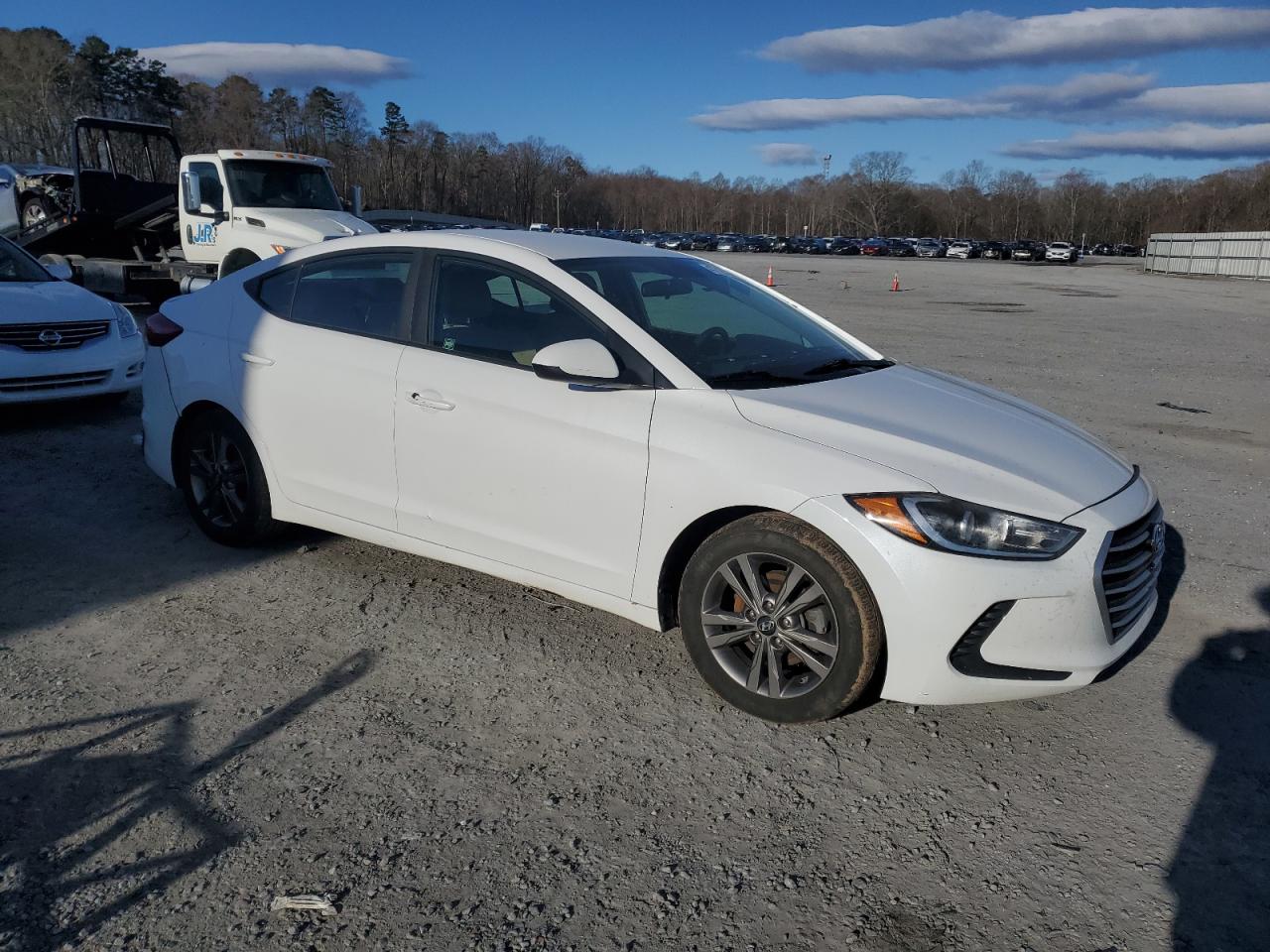 2018 Hyundai Elantra VIN 5NPD84LF4JH235782 Copart auction photo, front end / side damage thumbnail 4