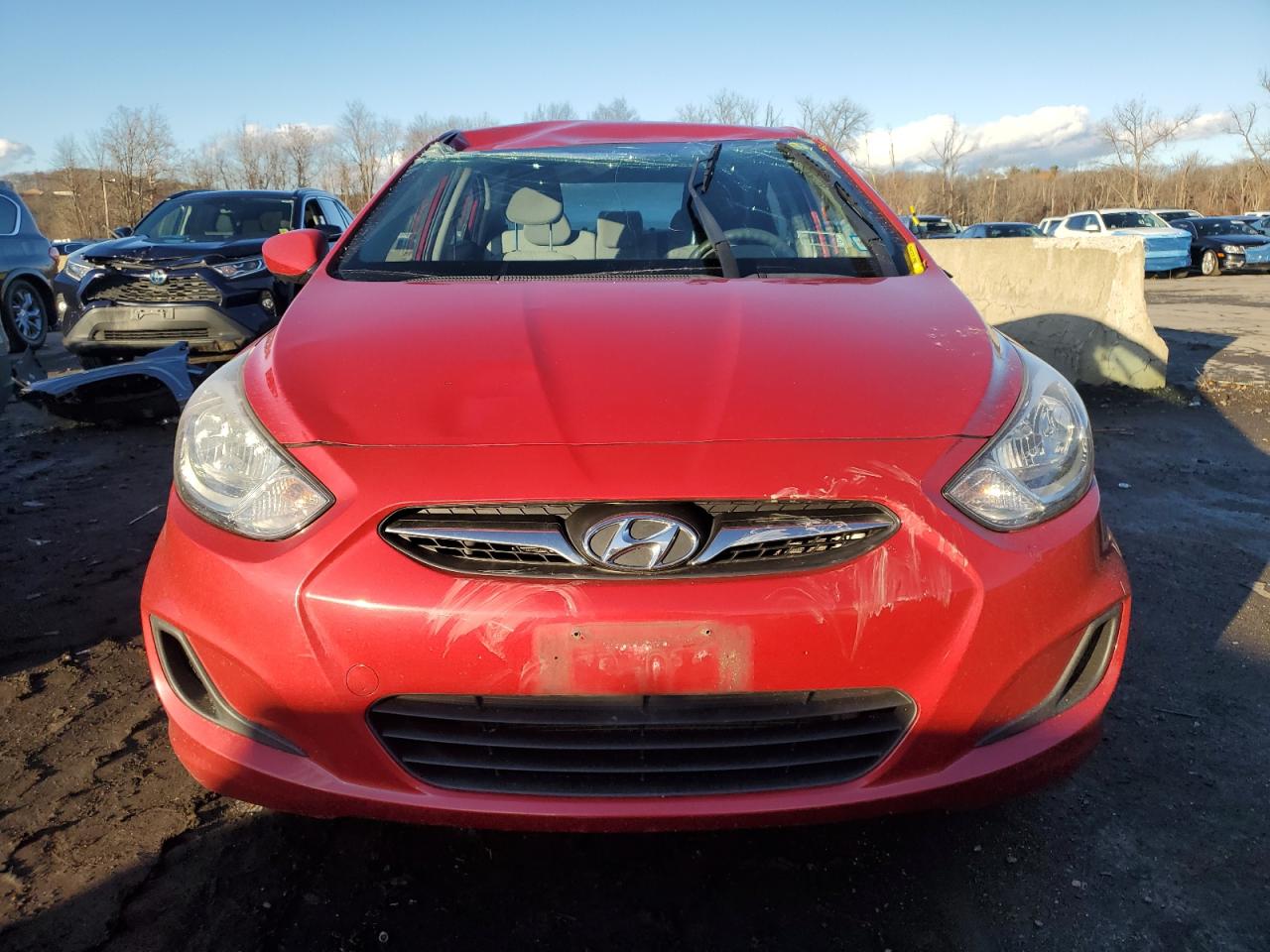 2013 Hyundai Accent VIN KMHCT4AE1DU514682 Copart auction photo, top/roof / side damage thumbnail 5