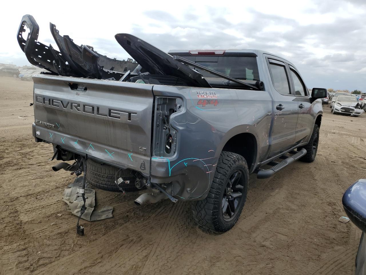 2021 Chevrolet Silverado VIN 1GCPYFEL4MZ148182 Copart auction photo, front end / rear end damage thumbnail 3