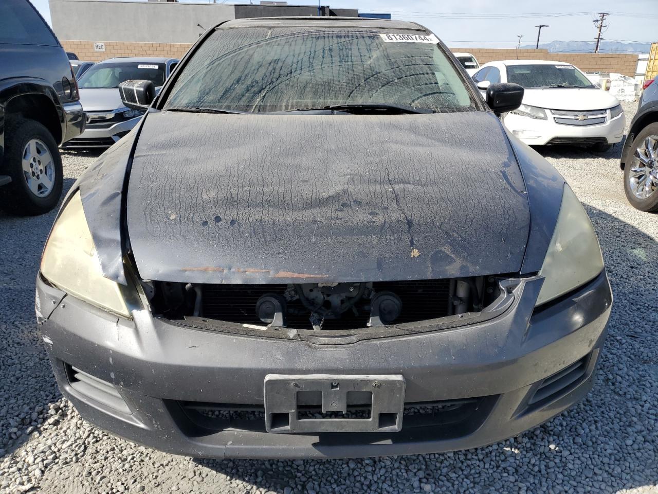 2007 Honda Accord VIN 1HGCM55787A133700 Copart auction photo, front end damage thumbnail 5