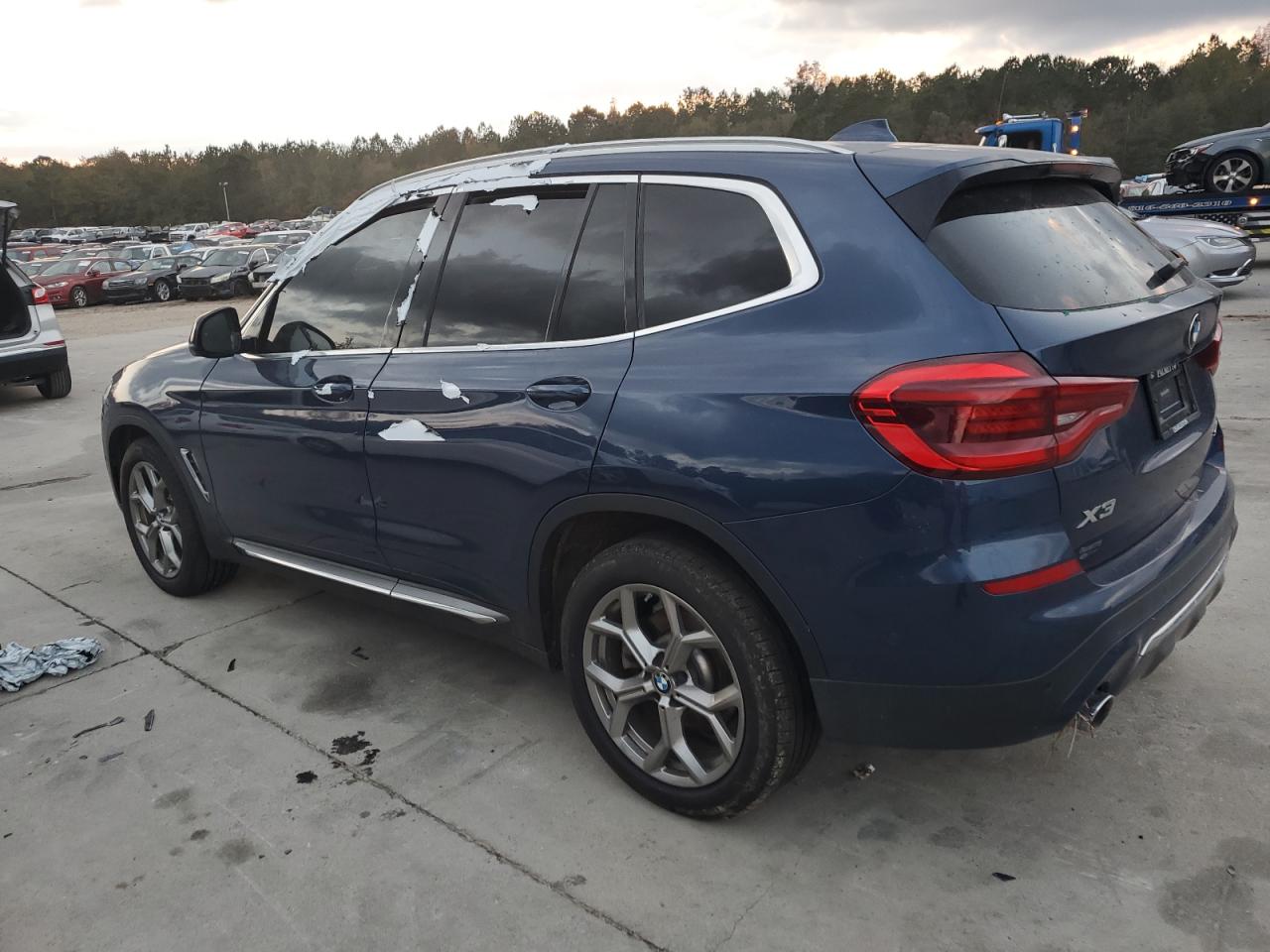 2020 BMW X3 VIN 5UXTY3C02L9C80637 Copart auction photo, undercarriage damage thumbnail 2