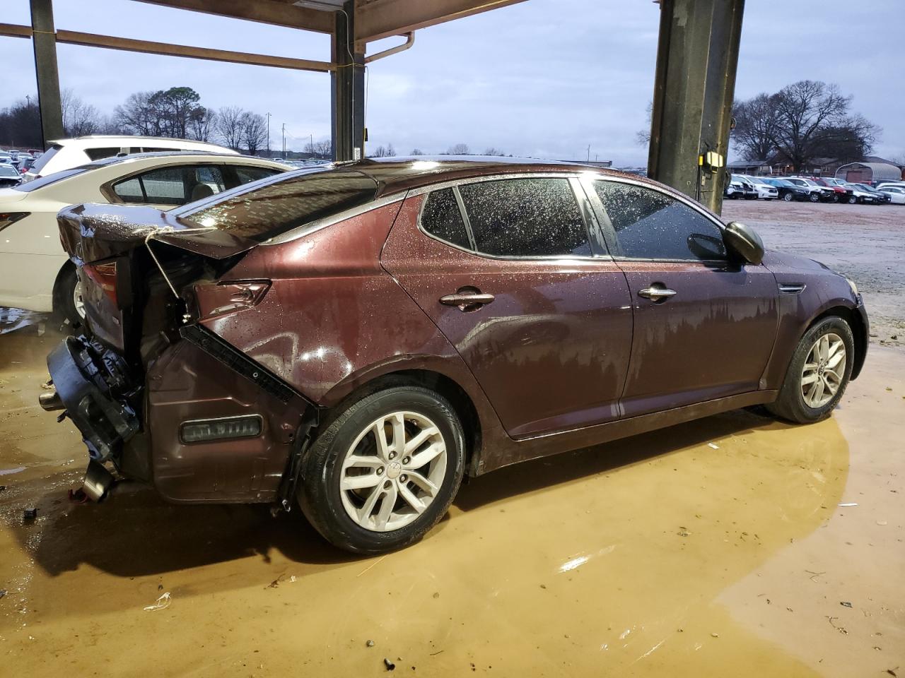 2011 KIA Optima VIN KNAGM4A70B5184378 Copart auction photo, rear end damage thumbnail 3