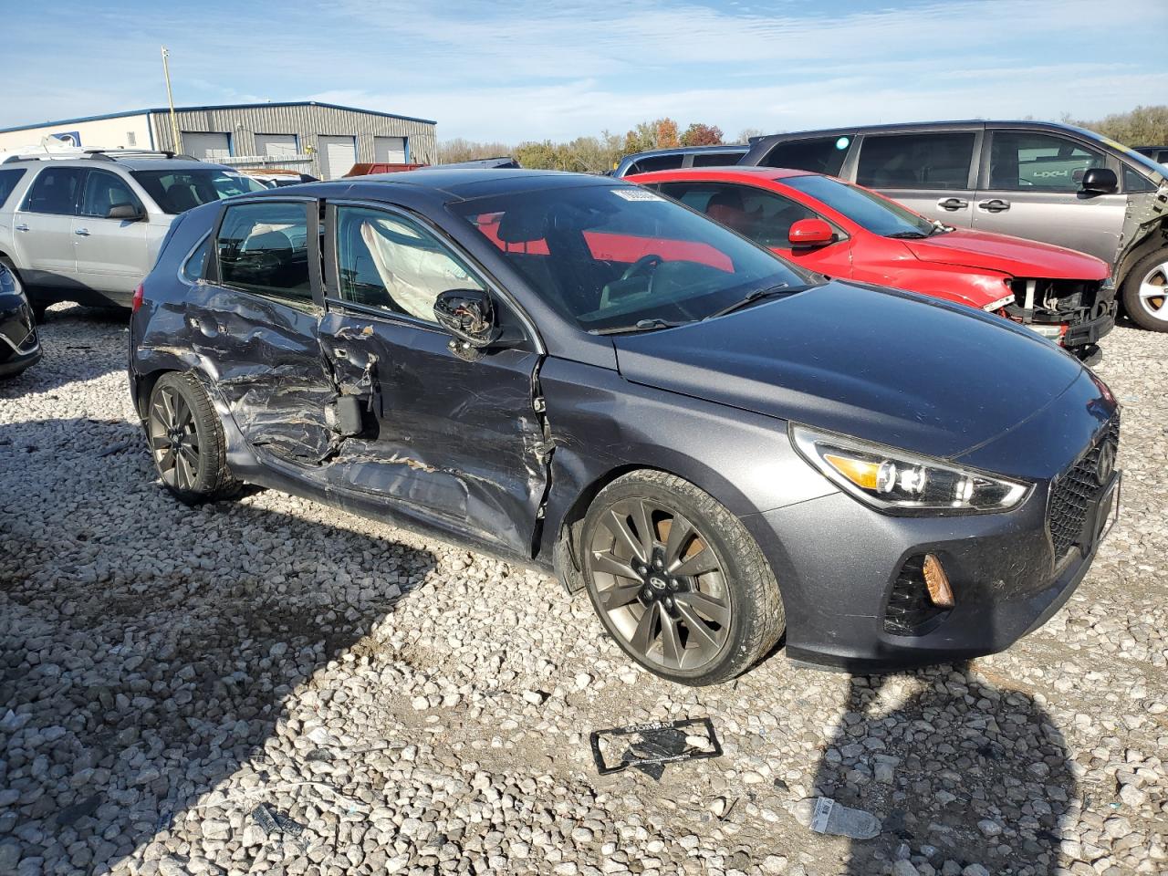 2018 Hyundai Elantra VIN KMHH55LC3JU014469 Copart auction photo, side damage thumbnail 4