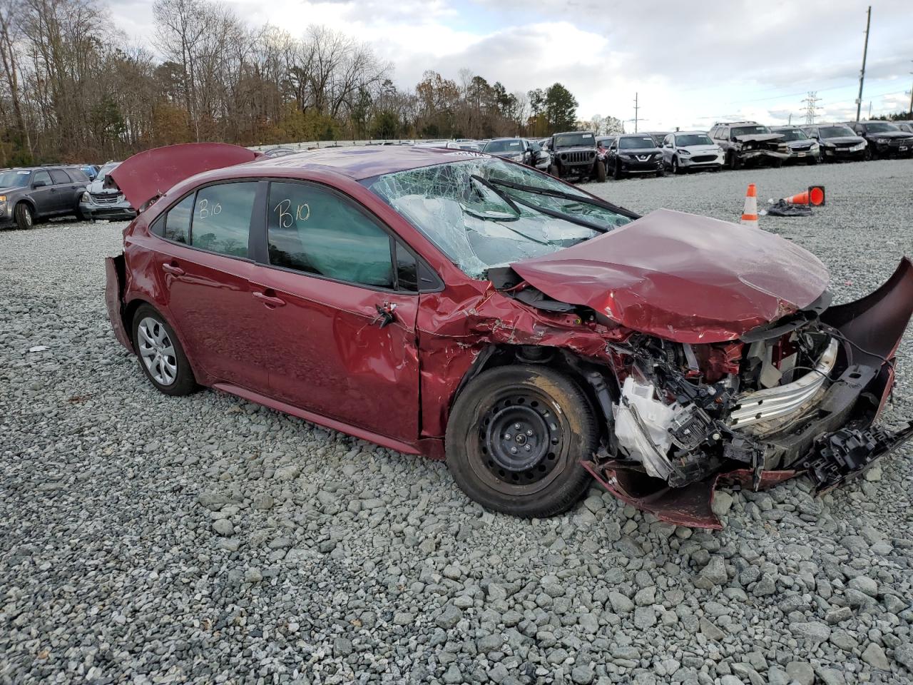 2022 Toyota Corolla VIN 5YFEPMAE8NP378745 Copart auction photo, all over damage thumbnail 4