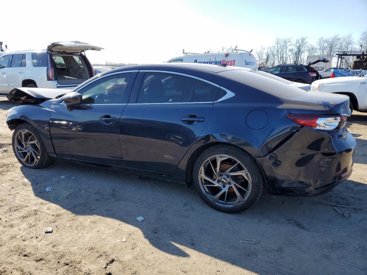 2017 Mazda 6 VIN JM1GL1V58H1116276 Copart auction photo, front end / rear end damage thumbnail 2