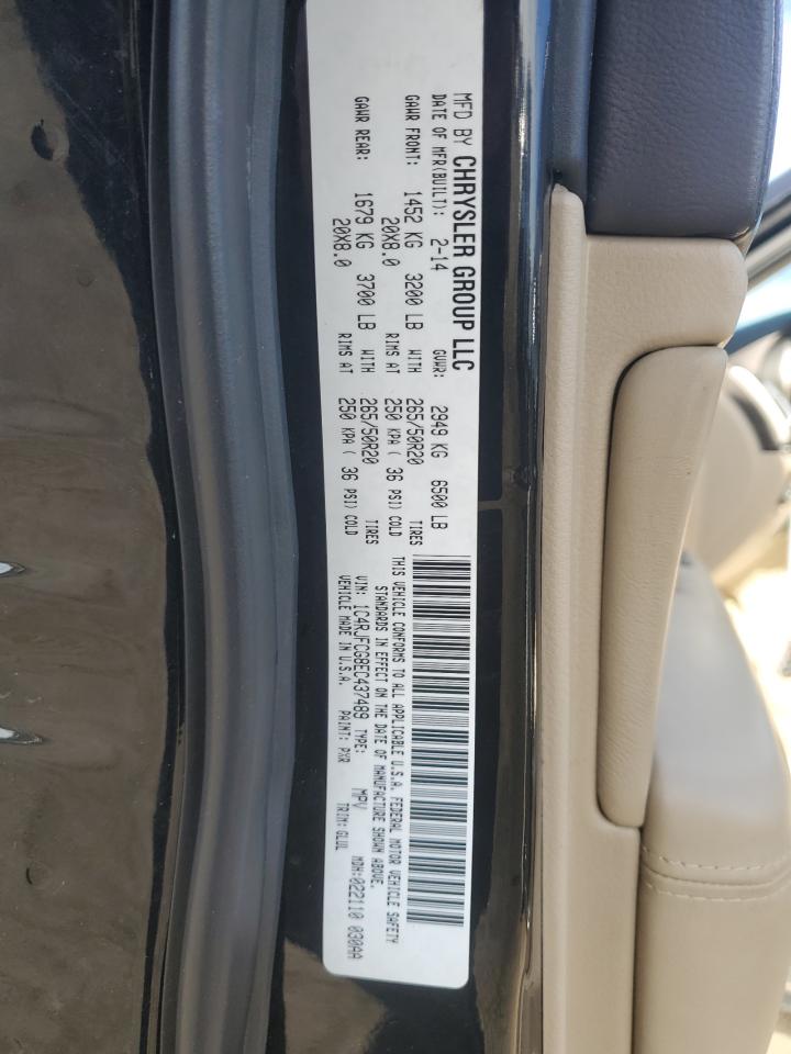 2014 Jeep Grand Cherokee VIN 1C4RJFCG8EC437489 Copart auction photo, front end / undercarriage damage thumbnail 13