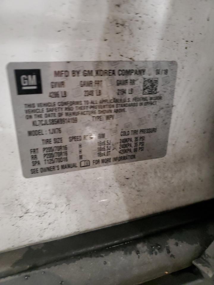 2019 Chevrolet Trax VIN KL7CJLSB5KB914159 Copart auction photo, front end damage thumbnail 13