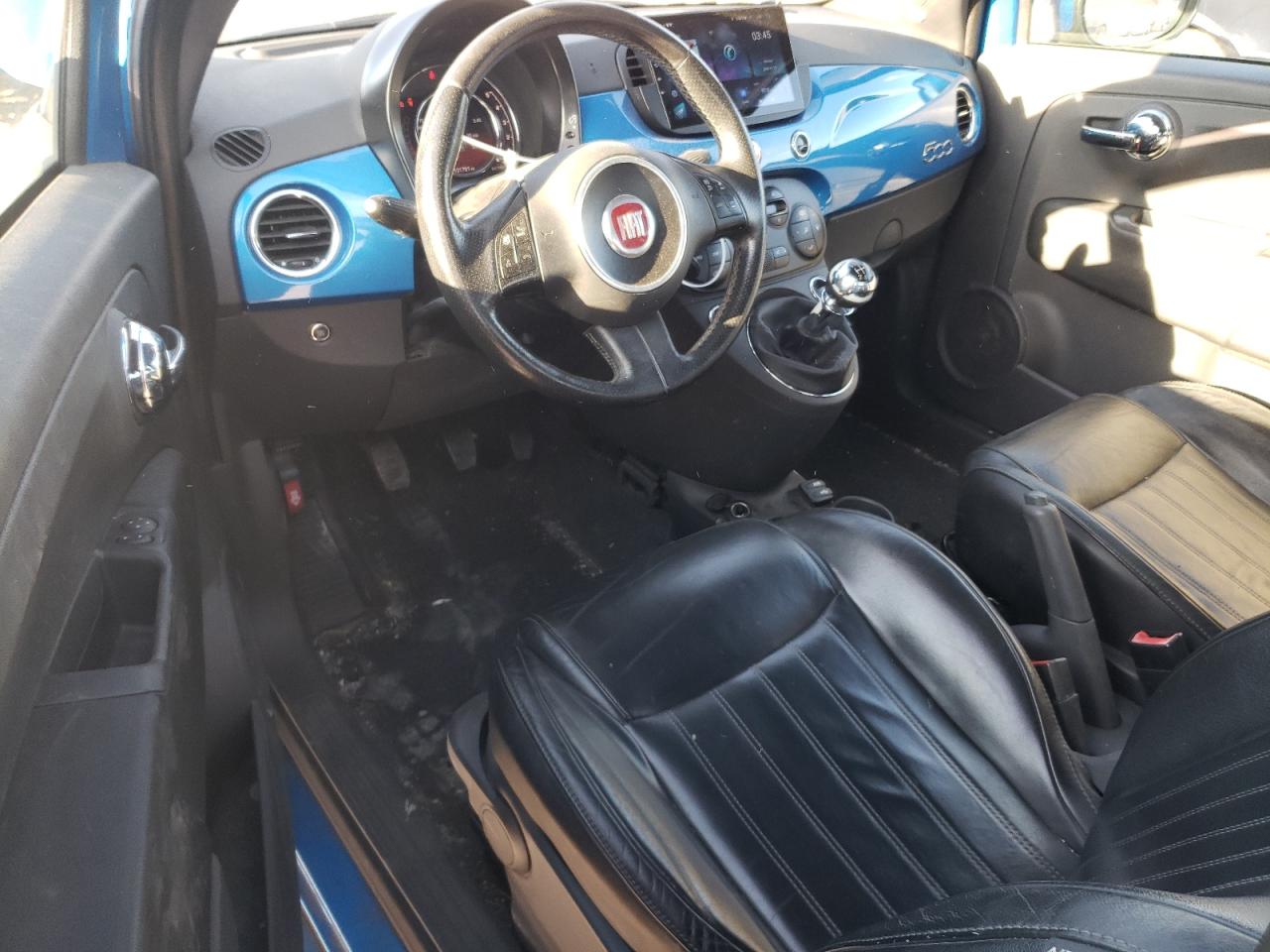 2015 Fiat 500 VIN 3C3CFFBR0FT615822 Copart auction photo, front end / side damage thumbnail 8