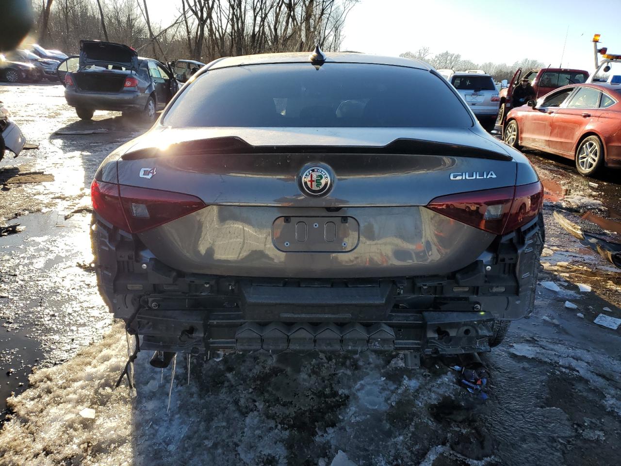 2022 Alfa Romeo Giulia VIN ZARFANBN0N7659259 Copart auction photo, all over damage thumbnail 6