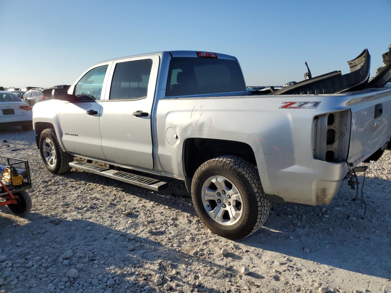 2014 Chevrolet Silverado VIN 3GCUKREC4EG428949 Copart auction photo, front end / rear end damage thumbnail 2