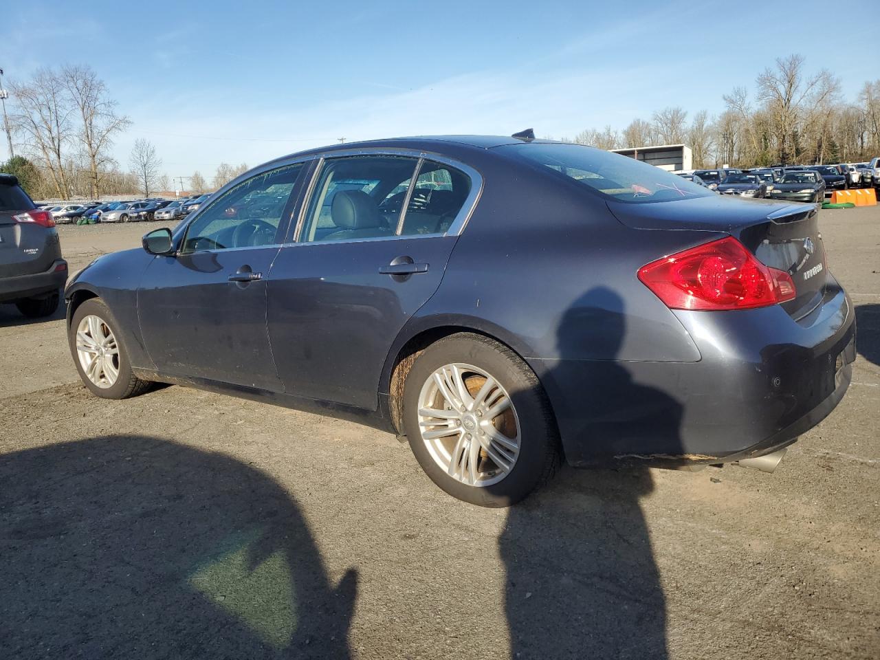2013 Infiniti G VIN JN1CV6AR7DM755954 Copart auction photo, biohazard/chemical / front end damage thumbnail 2