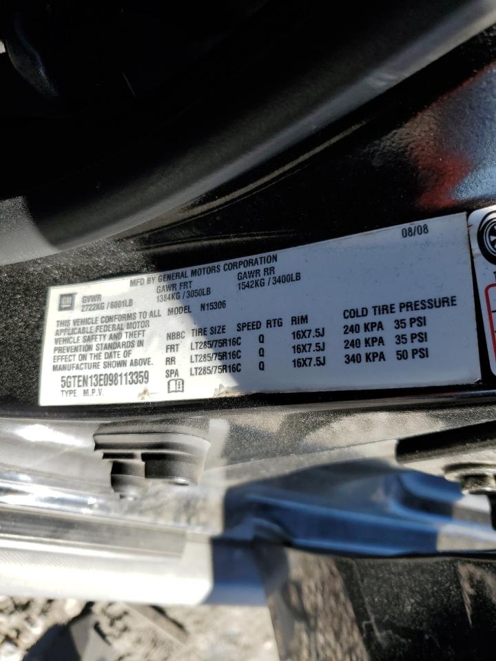 2009 Hummer H3 VIN 5GTEN13E098113359 Copart auction photo, front end damage thumbnail 15