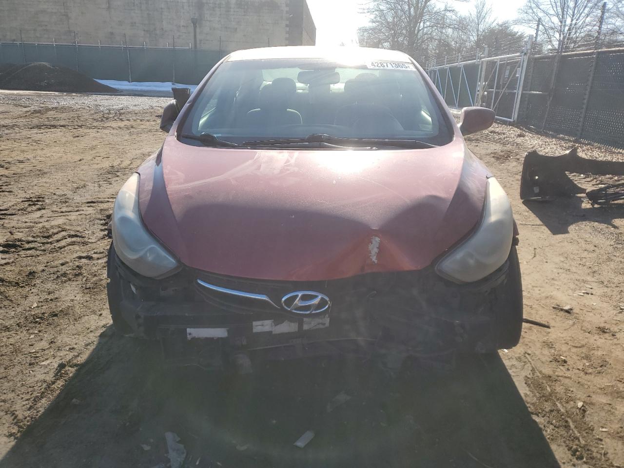 2013 Hyundai Elantra VIN 5NPDH4AE0DH284184 Copart auction photo, front end / front end damage thumbnail 5