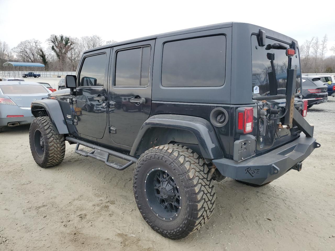 2014 Jeep Wrangler VIN 1C4HJWEG6EL258926 Copart auction photo, side damage thumbnail 2