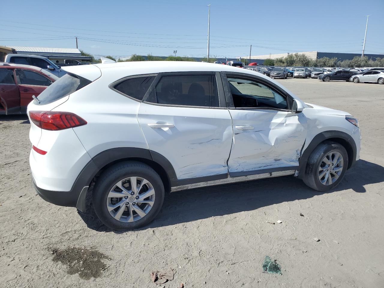 2019 Hyundai Tucson VIN KM8J23A46KU008676 Copart auction photo, side damage thumbnail 3