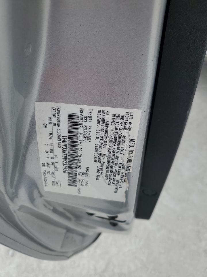 2009 Ford Focus VIN 1FAHP33NX9W237926 Copart auction photo, rear end damage thumbnail 12