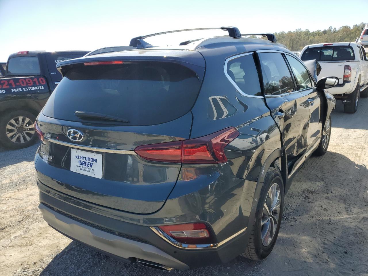 2020 Hyundai Santa Fe VIN 5NMS53AD5LH208585 Copart auction photo, all over damage thumbnail 3