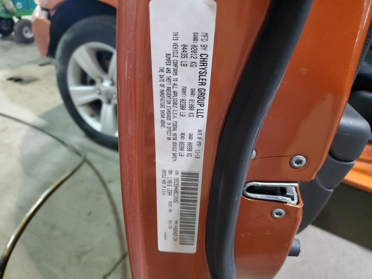 2011 Dodge Caliber VIN 1B3CB3HA0BD120352 Copart auction photo, front end damage thumbnail 14