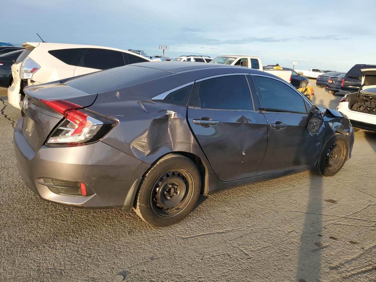 2016 Honda Civic VIN 19XFC2F52GE212738 Copart auction photo, all over damage thumbnail 3