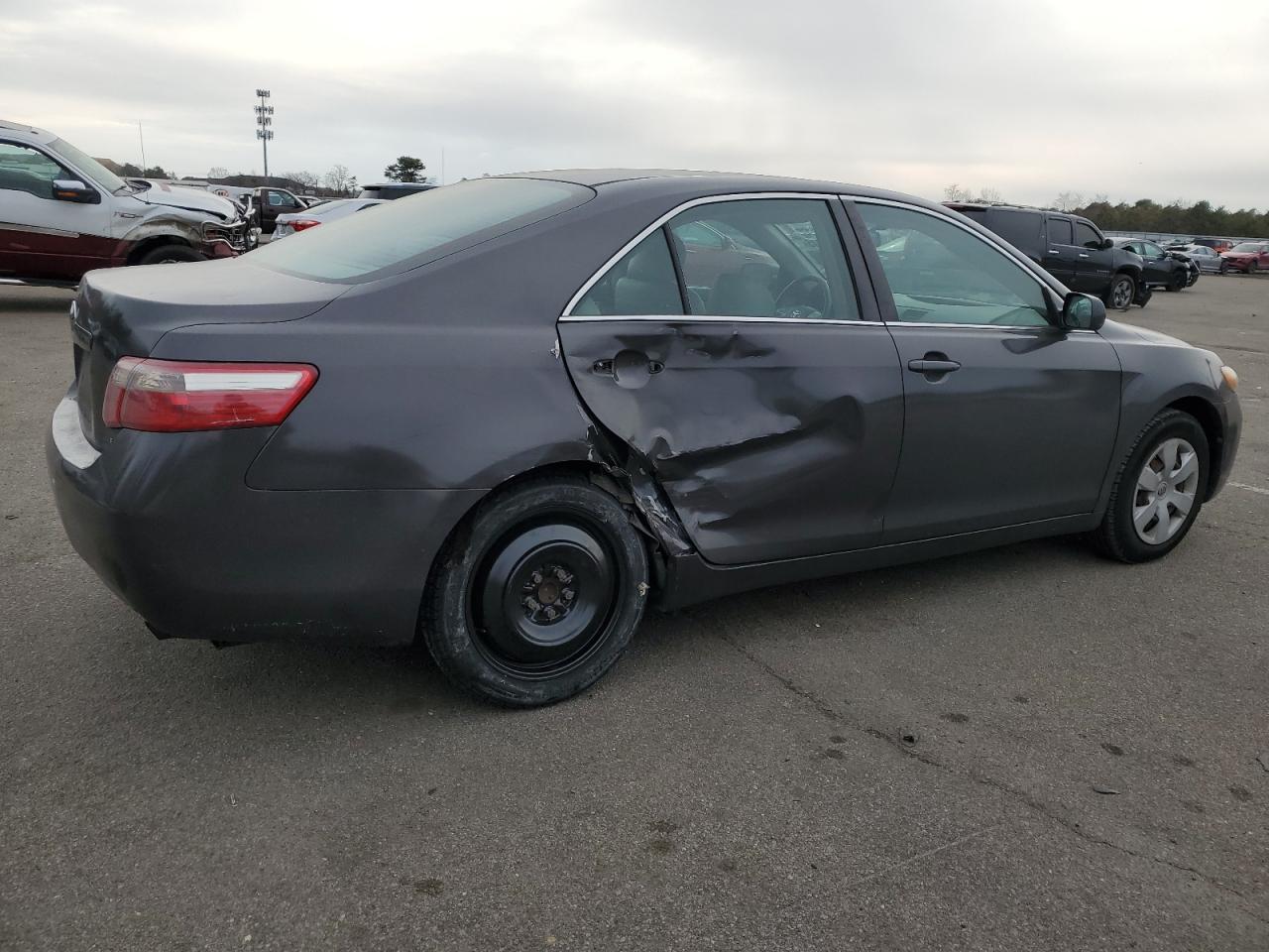 2007 Toyota Camry VIN 4T1BE46K87U594796 Copart auction photo, side / rear end damage thumbnail 3