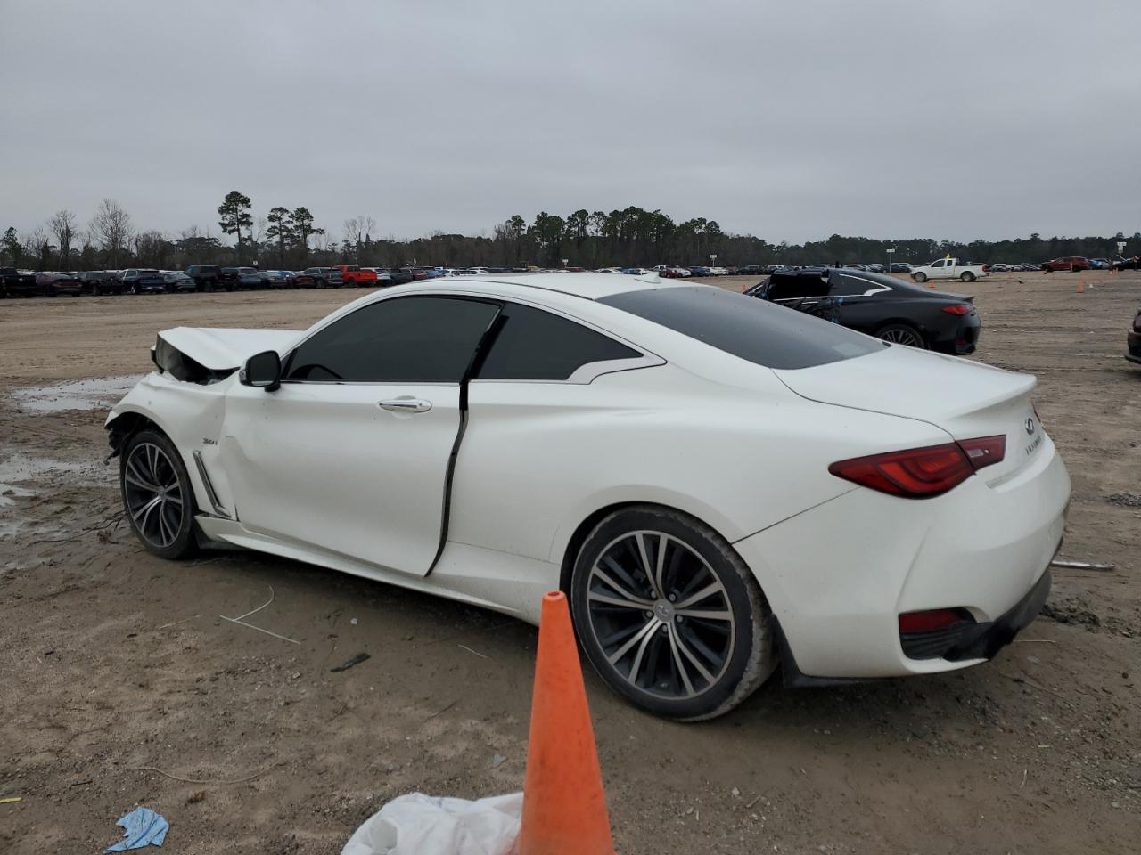 2019 Infiniti Q60 VIN JN1EV7EK2KM231295 Copart auction photo, front end / side damage thumbnail 2