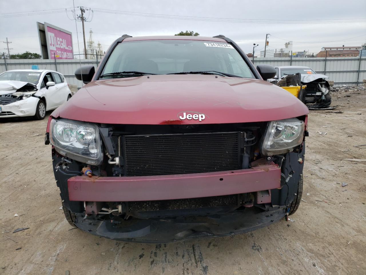 2015 Jeep Compass VIN 1C4NJCBA7FD401265 Copart auction photo, front end damage thumbnail 5