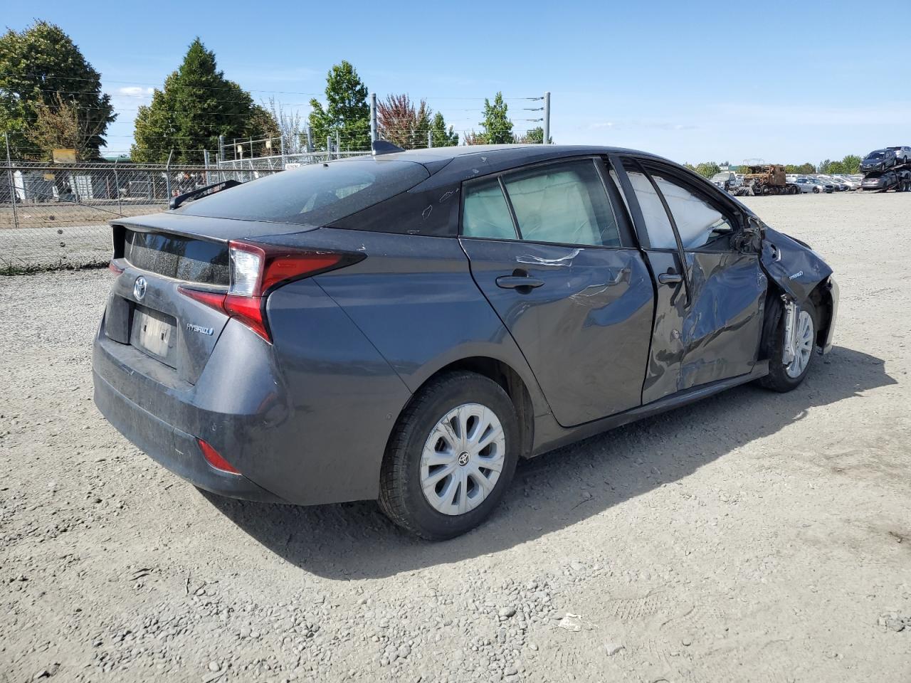 2019 Toyota Prius VIN JTDKARFU6K3086954 Copart auction photo, front end / side damage thumbnail 3