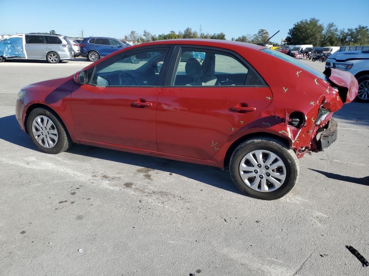 2013 KIA Forte VIN KNAFU4A25D5711883 Copart auction photo, rear end damage thumbnail 2