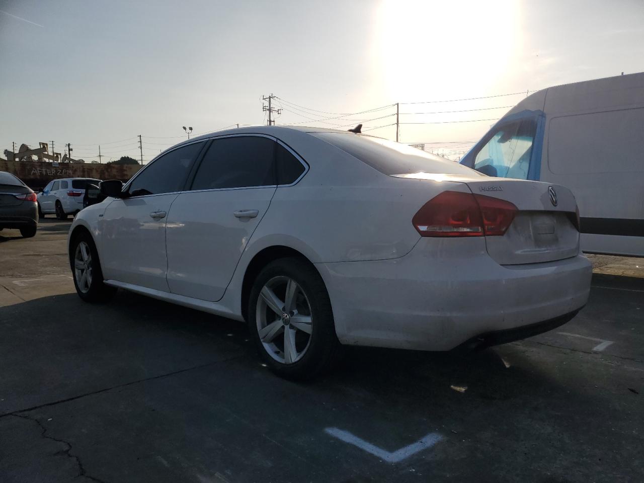 2015 Volkswagen Passat VIN 1VWAT7A33FC110817 Copart auction photo, vandalism / side damage thumbnail 2
