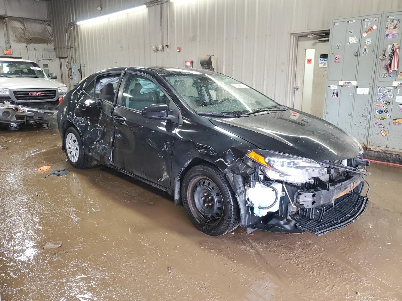 2017 Toyota Corolla VIN 2T1BURHE6HC933677 Copart auction photo, side / front end damage thumbnail 4