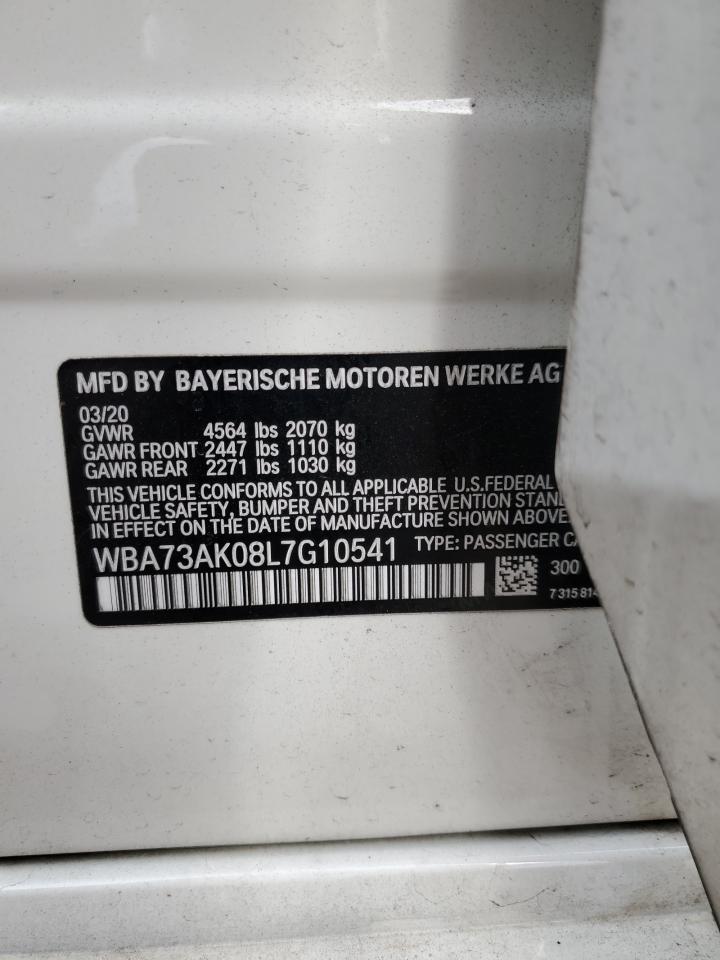 2020 BMW 2er VIN WBA73AK08L7G10541 Copart auction photo, rear end / undercarriage damage thumbnail 14