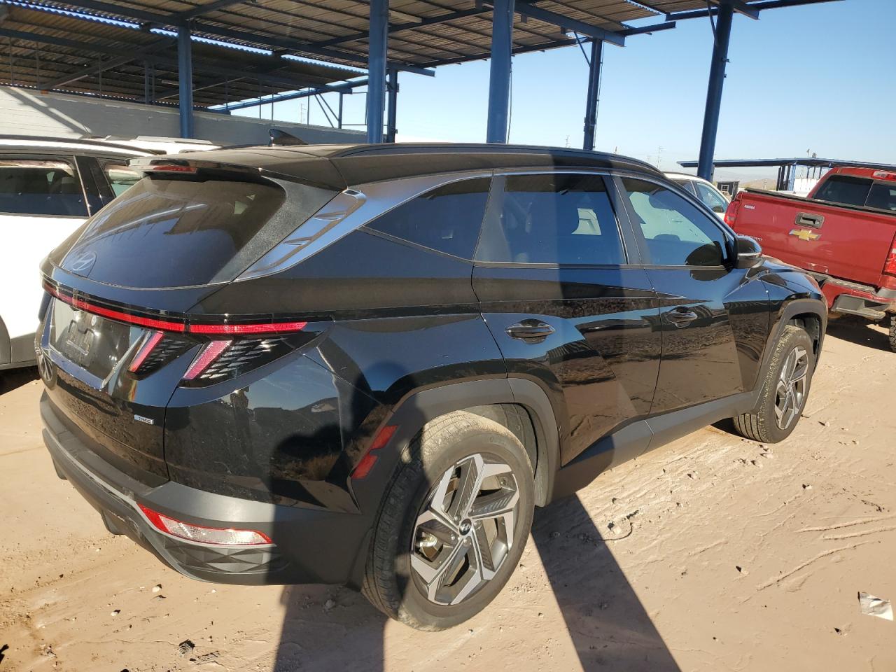 2024 Hyundai Tucson VIN 5NMJFCDEXRH308834 Copart auction photo, rear end / side damage thumbnail 3