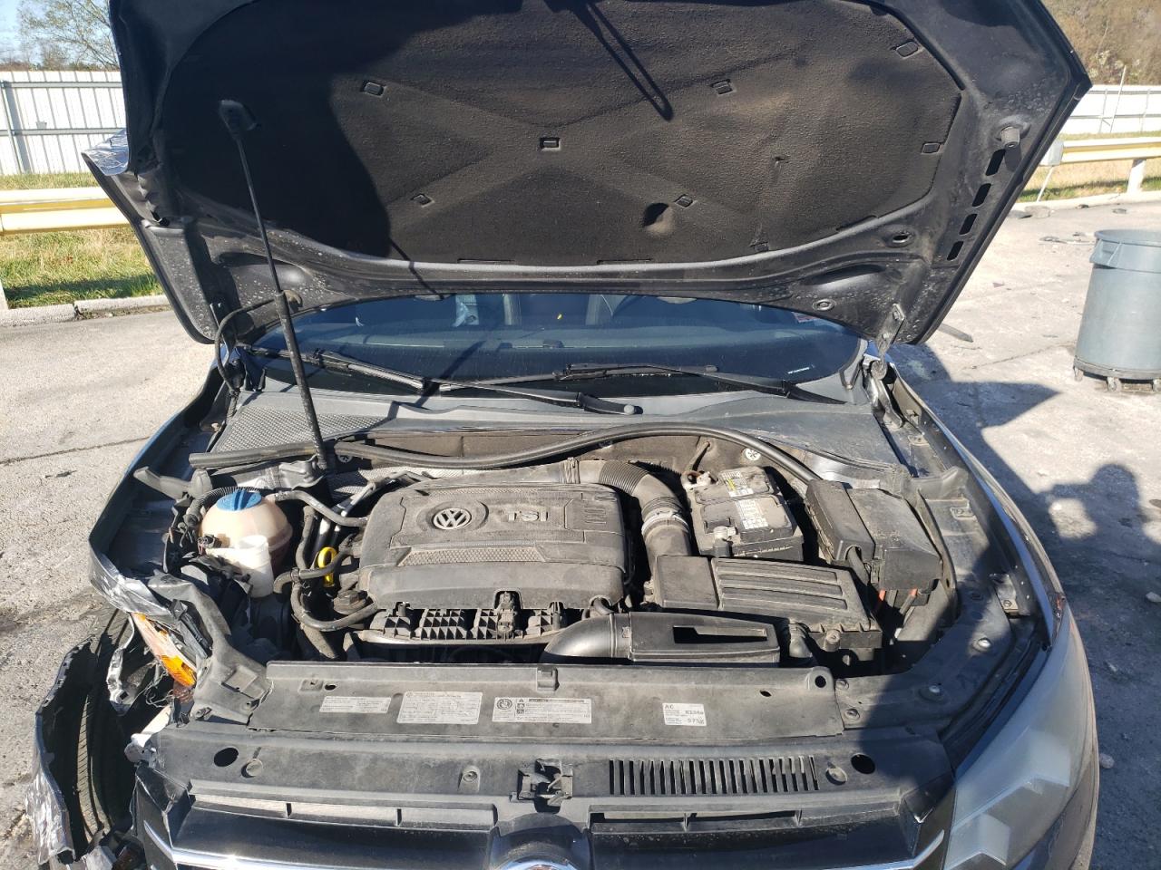2014 Volkswagen Passat VIN 1VWBT7A33EC060908 Copart auction photo, front end / side damage thumbnail 11