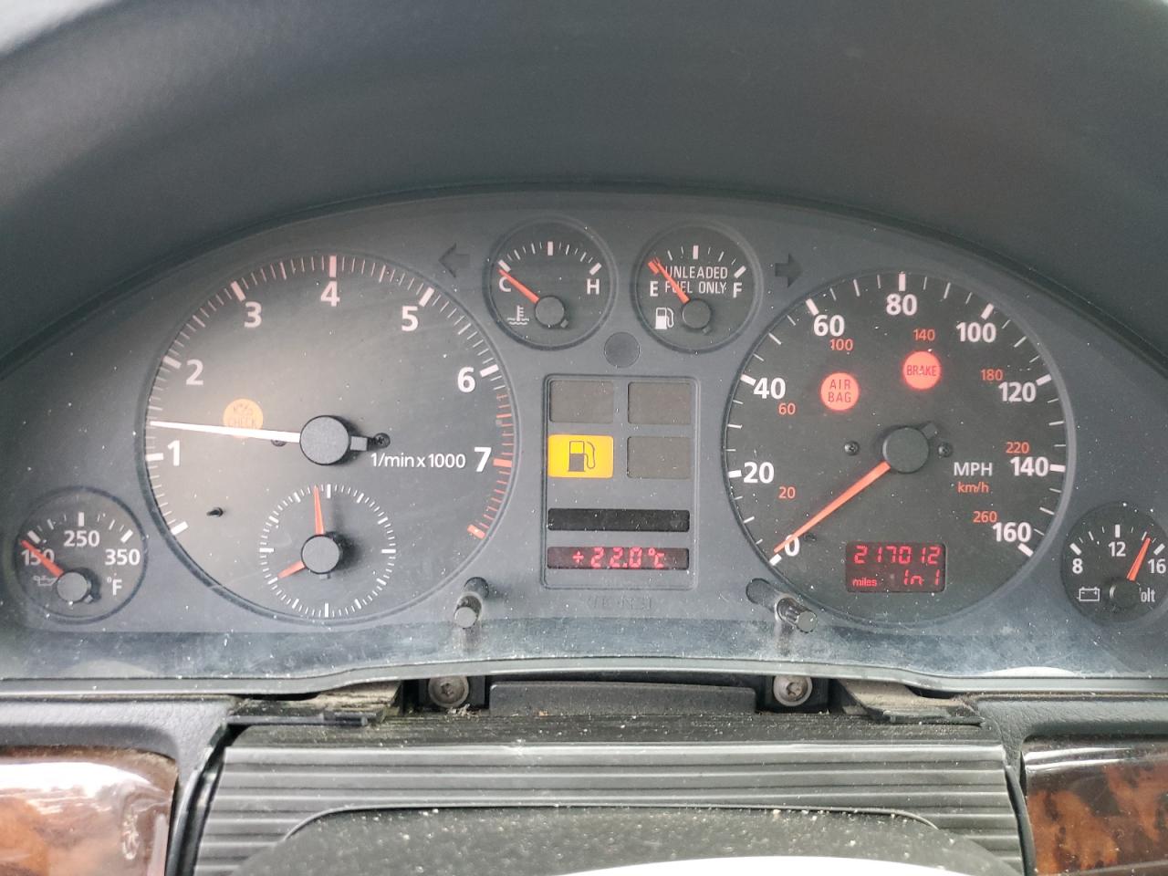 1998 Audi A4 VIN WAUED68D0WA002304 Copart auction photo, all over / hail damage thumbnail 9