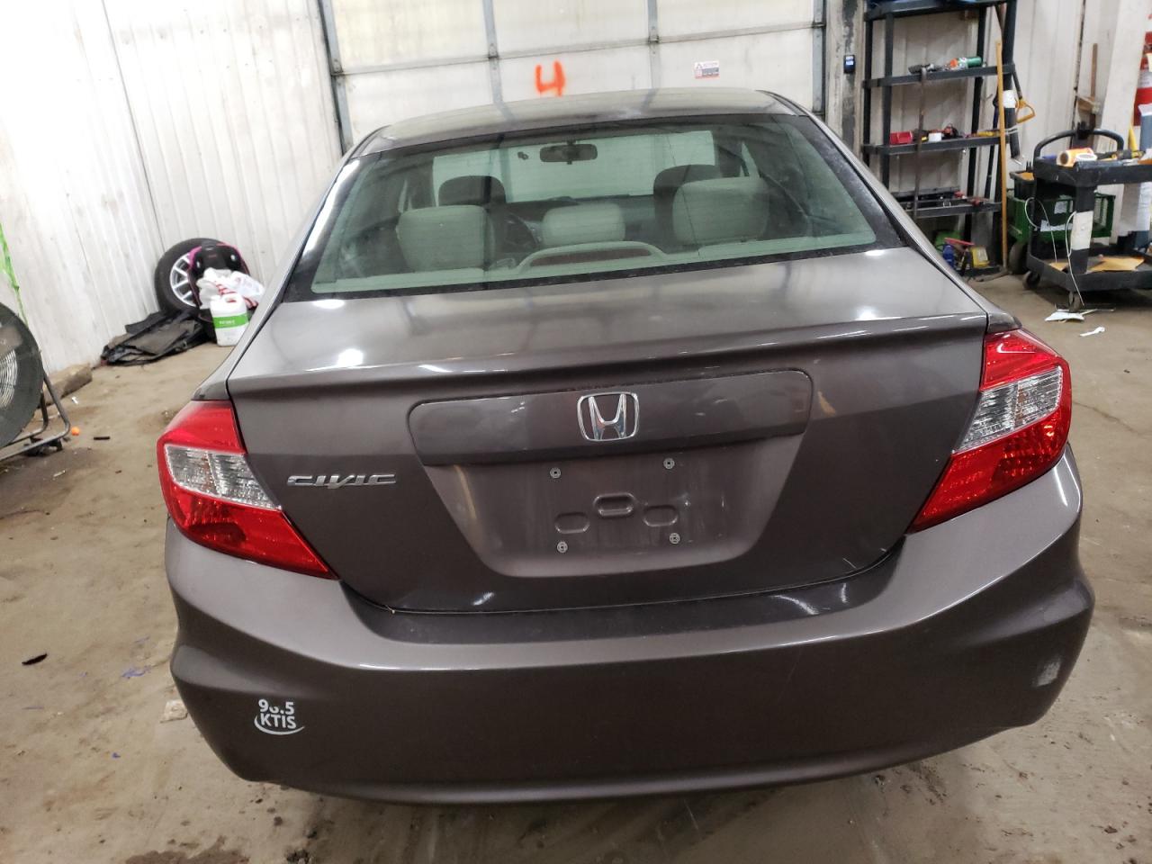 2012 Honda Civic VIN 2HGFB2E56CH528700 Copart auction photo, all over damage thumbnail 6