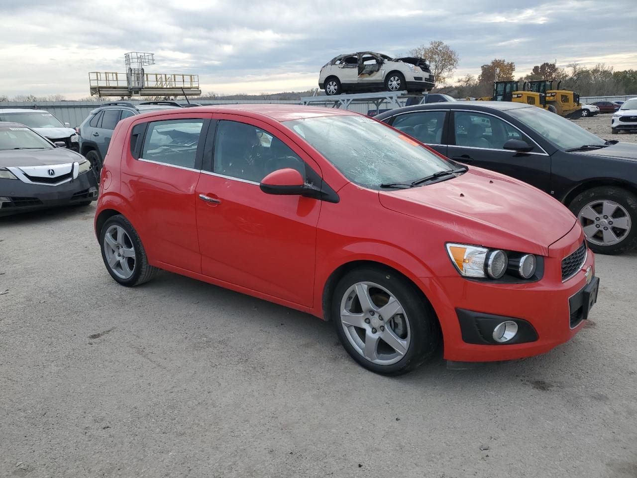 2015 Chevrolet Sonic VIN 1G1JE6SB1F4189596 Copart auction photo, vandalism damage thumbnail 4