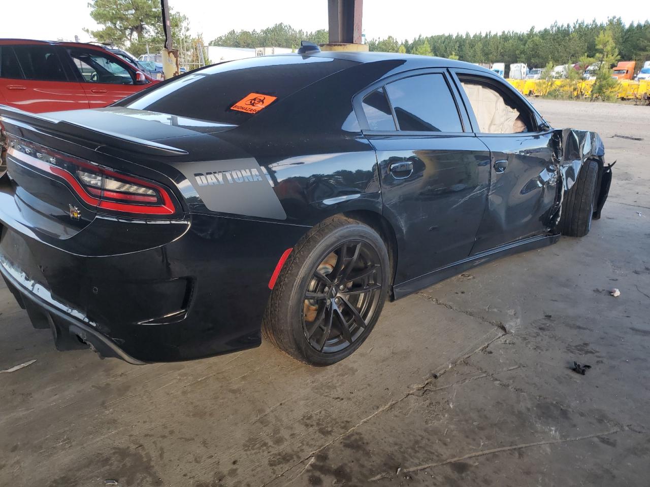 2021 Dodge Charger VIN 2C3CDXGJ5MH591845 Copart auction photo, front end / side damage thumbnail 3