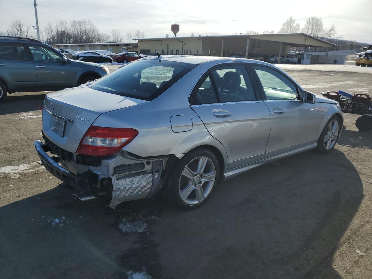 2011 Mercedes-Benz C-klasse VIN WDDGF8BB0BR140239 Copart auction photo, rear end / front end damage thumbnail 3