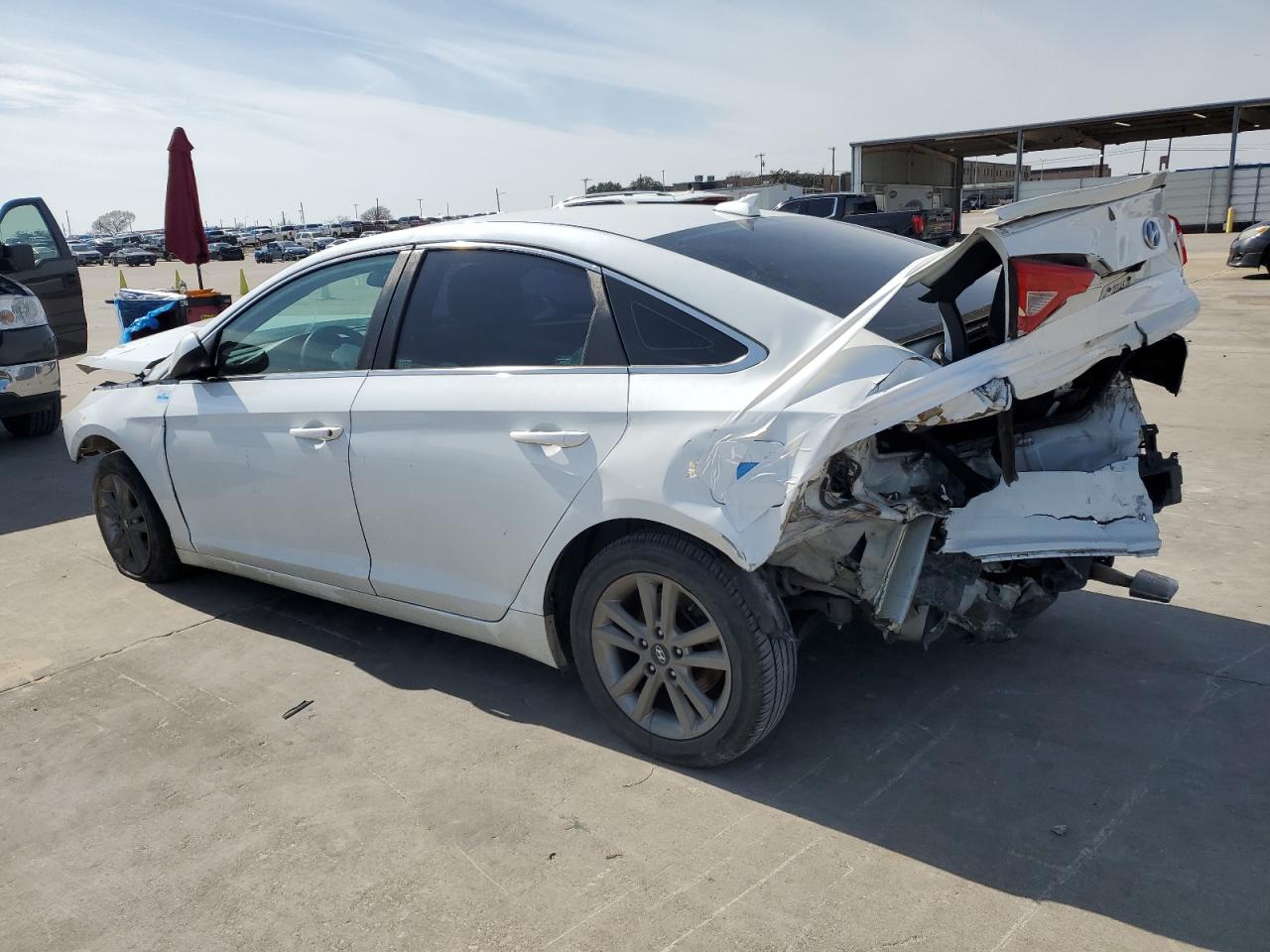 2015 Hyundai Sonata VIN 5NPE24AF7FH007694 Copart auction photo, rear end / front end damage thumbnail 2