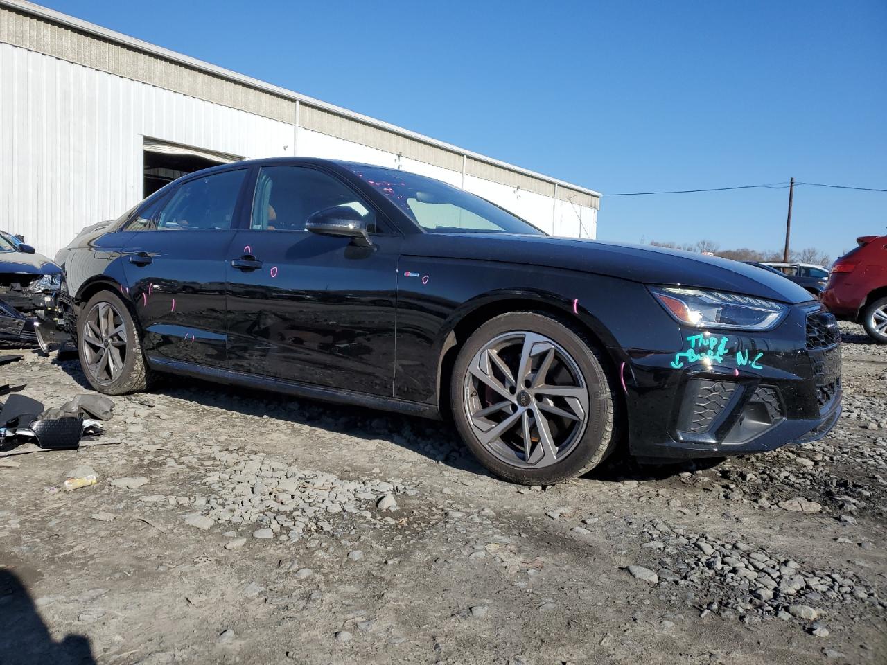 2023 Audi A4 VIN WAUEAAF48PN022650 Copart auction photo, side damage thumbnail 4