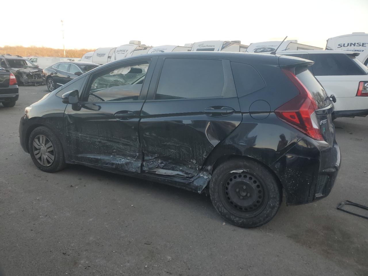 2016 Honda Fit VIN JHMGK5H50GX045168 Copart auction photo, side damage thumbnail 2