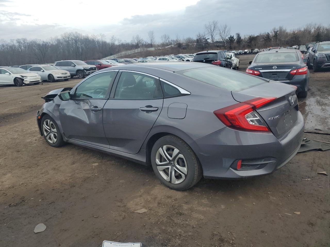 2018 Honda Civic VIN 19XFC2F55JE025162 Copart auction photo, front end / side damage thumbnail 2