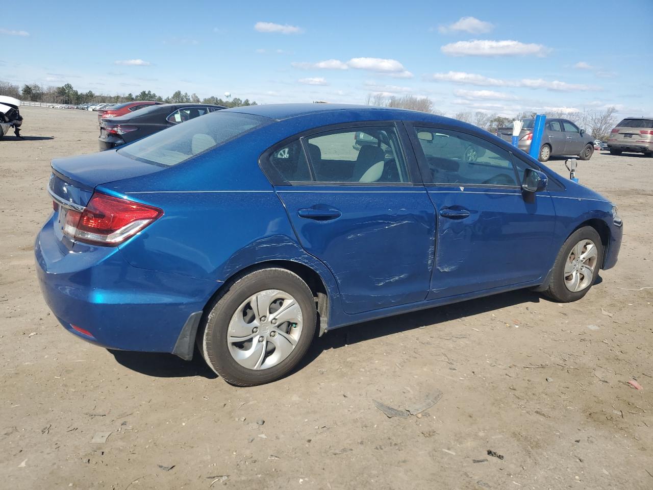 2015 Honda Civic VIN 2HGFB2F51FH536884 Copart auction photo, all over damage thumbnail 3
