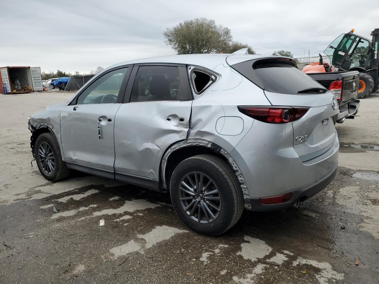 2020 Mazda CX-5 VIN JM3KFBCM7L0735703 Copart auction photo, side / front end damage thumbnail 2