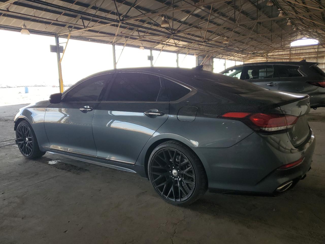 2019 Genesis G80 VIN KMTFN4JE2KU321466 Copart auction photo, front end / side damage thumbnail 2